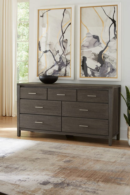 Modus Furniture - Nevis Seven Drawer Dresser in Sharkskin (2024) - NVGX82A view 7
