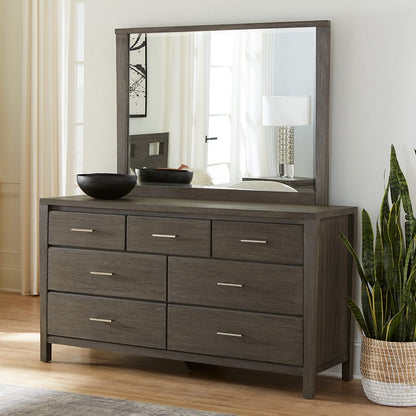 Modus Furniture - Nevis Seven Drawer Dresser in Sharkskin (2024) - NVGX82A view 8