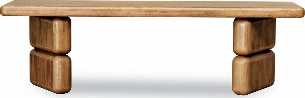 Modus Furniture - Nia Acacia Wood Dining Bench in Lioness - UHXW65 view 2