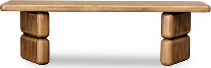 Modus Furniture - Nia Acacia Wood Dining Bench in Lioness - UHXW65 view 2