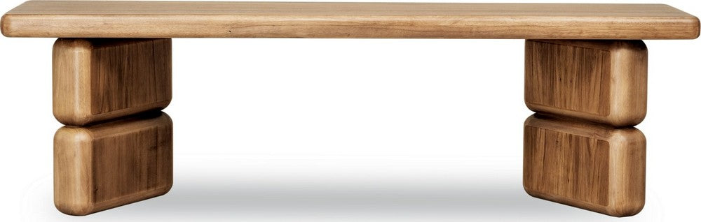Modus Furniture - Nia Acacia Wood Dining Bench in Lioness - UHXW65 view 3