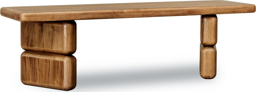 Modus Furniture - Nia Acacia Wood Dining Bench in Lioness - UHXW65 view 4