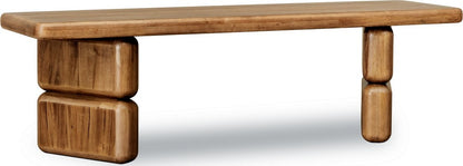 Modus Furniture - Nia Acacia Wood Dining Bench in Lioness - UHXW65 view 4