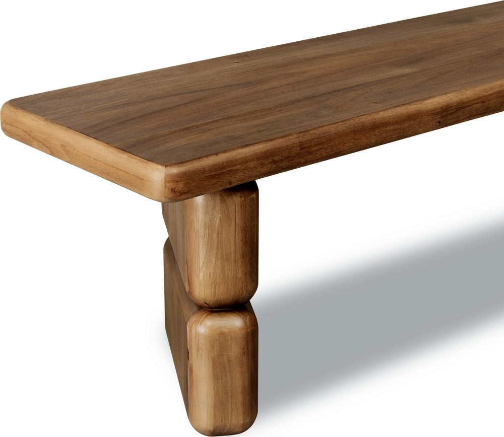 Modus Furniture - Nia Acacia Wood Dining Bench in Lioness - UHXW65 view 7