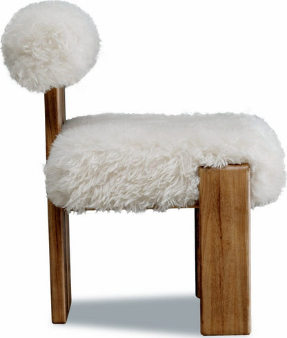 Modus Furniture - Nia Dining Accent Chair in Sheepskin and Lioness Set of 2 - UHXW80_2 view 3