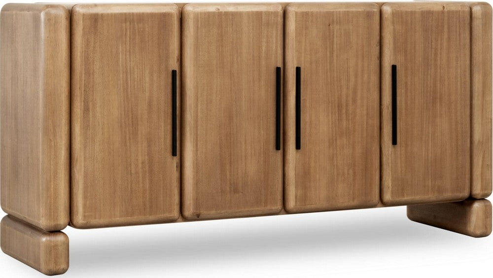 Modus Furniture - Nia Four Door Acacia Wood Sideboard in Lioness - UHXW78 view 1