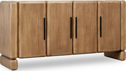 Modus Furniture - Nia Four Door Acacia Wood Sideboard in Lioness - UHXW78 view 1