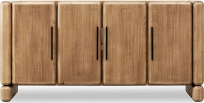 Modus Furniture - Nia Four Door Acacia Wood Sideboard in Lioness - UHXW78 view 2