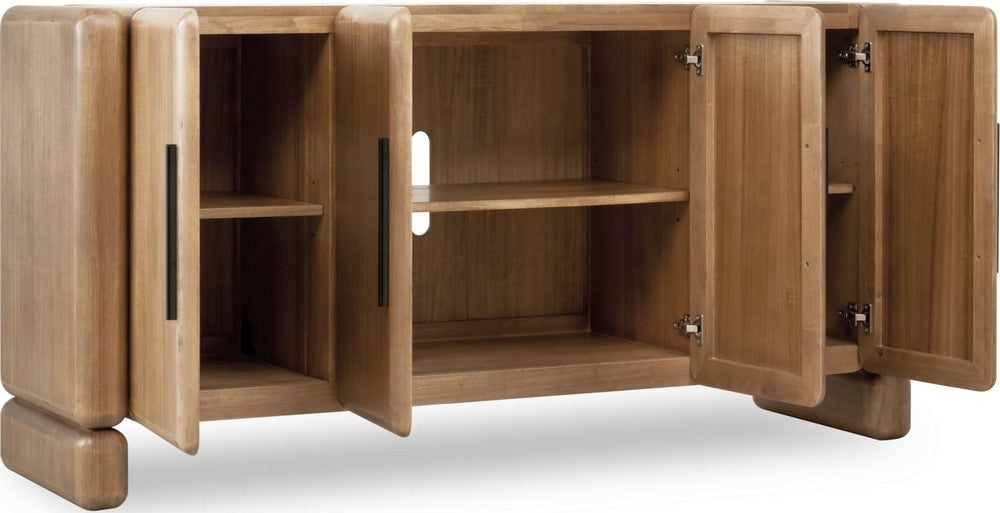 Modus Furniture - Nia Four Door Acacia Wood Sideboard in Lioness - UHXW78 view 3