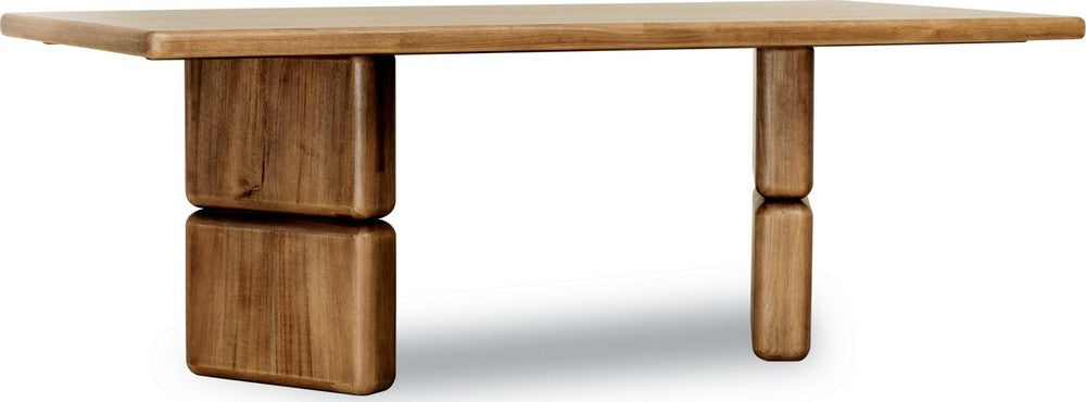 Modus Furniture - Nia Rectangular Acacia Wood Dining Table in Lioness - UHXW60 view 4