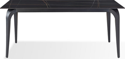 Modus Furniture - Nicoya Stone Top Rectangular Dining Table in Black Stone and Black Metal - LJLF60 view 2