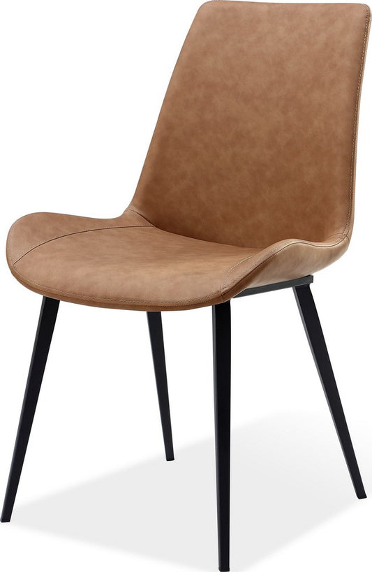 Modus Furniture - Nicoya Upholstered Dining Chair in Buckskin Synthetic Leather and Black - LJLF63_1 view 1