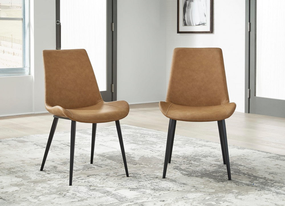 Modus Furniture - Nicoya Upholstered Dining Chair in Buckskin Synthetic Leather and Black - LJLF63_1 view 7