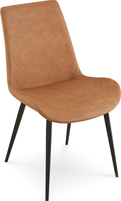 Modus Furniture - Nicoya Upholstered Dining Chair in Buckskin Synthetic Leather and Black Set of 2 - LJLF63_2 view 1