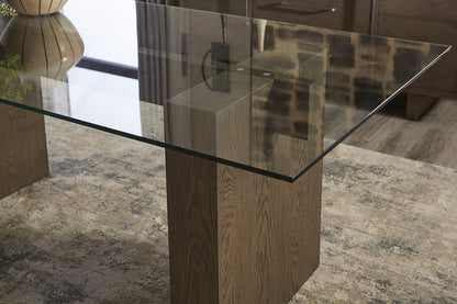 Modus Furniture - Oakland Glass Table in Brunette - FQBM60 view 3