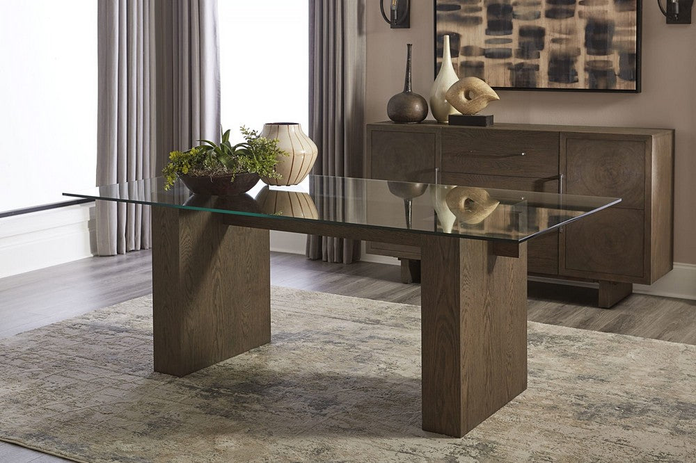 Modus Furniture - Oakland Glass Table in Brunette - FQBM60 view 4
