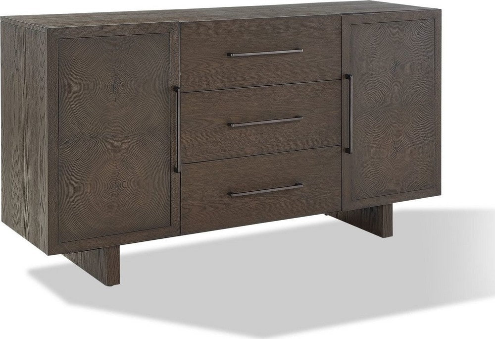 Modus Furniture - Oakland Three-Drawer Sideboard in Brunette - FQBM73 view 1