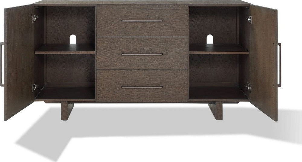 Modus Furniture - Oakland Three-Drawer Sideboard in Brunette - FQBM73 view 3