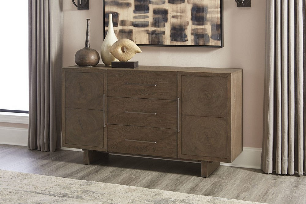 Modus Furniture - Oakland Three-Drawer Sideboard in Brunette - FQBM73 view 6
