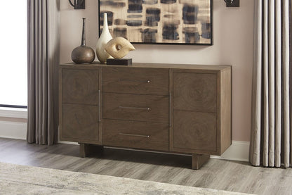Modus Furniture - Oakland Three-Drawer Sideboard in Brunette - FQBM73 view 6