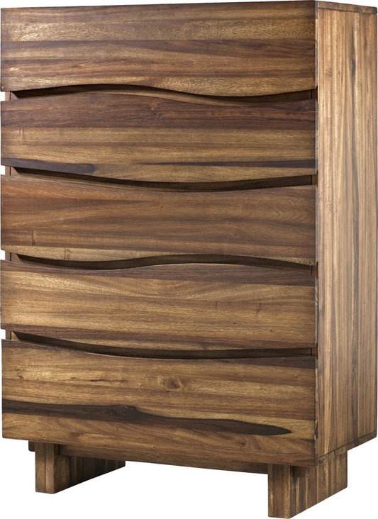 Modus Furniture - Ocean Five Drawer Solid Wood Chest in Natural Sengon (2024) - 8C7984A view 1