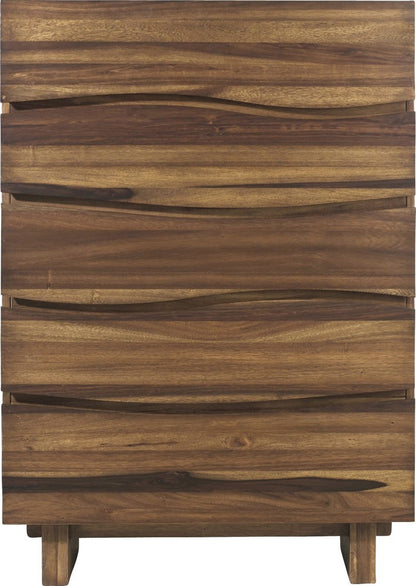 Modus Furniture - Ocean Five Drawer Solid Wood Chest in Natural Sengon (2024) - 8C7984A view 2