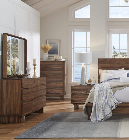 Modus Furniture - Ocean Five Drawer Solid Wood Chest in Natural Sengon (2024) - 8C7984A view 4