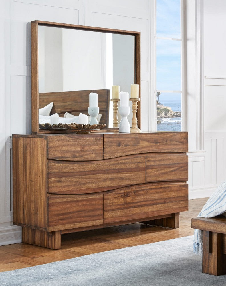 Modus Furniture - Ocean Six Drawer Solid Wood Dresser in Natural Sengon (2024) - 8C7982A view 4
