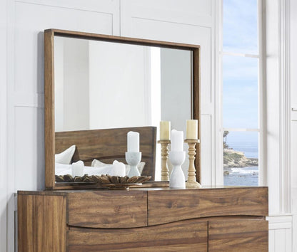 Modus Furniture - Ocean Solid Wood Floating Glass Mirror in Natural Sengon - 8C7983 veiw 1