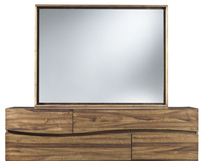Modus Furniture - Ocean Solid Wood Floating Glass Mirror in Natural Sengon - 8C7983 veiw 3