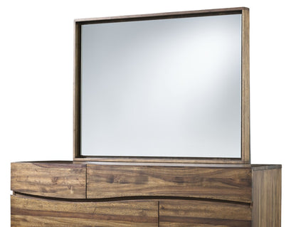 Modus Furniture - Ocean Solid Wood Floating Glass Mirror in Natural Sengon - 8C7983 veiw 4