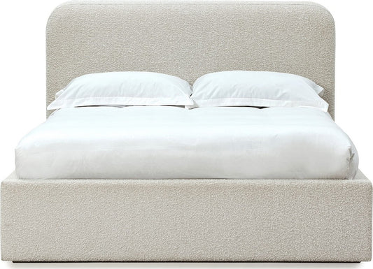 Modus Furniture - Off-White King-size Upholstered Platform Bed in Ricotta Boucle (2026) - MQMYQ7 view 2