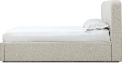 Modus Furniture - Off-White Queen-size Upholstered Platform Bed in Ricotta Boucle (2026) - MQMYQ5 view 3