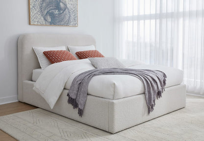 Modus Furniture - Off-White Queen-size Upholstered Platform Bed in Ricotta Boucle (2026) - MQMYQ5 view 5
