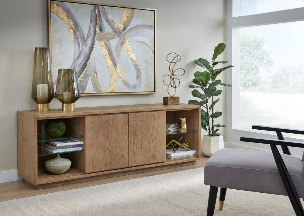 Modus Furniture - One Coastal Modern 74 inch TV Console in Bisque - JVLH262 view 5