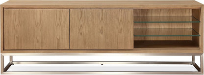 Modus Furniture - One Coastal Modern 74 inch TV Console in Brushed Stainless Steel and Bisque - JVLH263 view 2