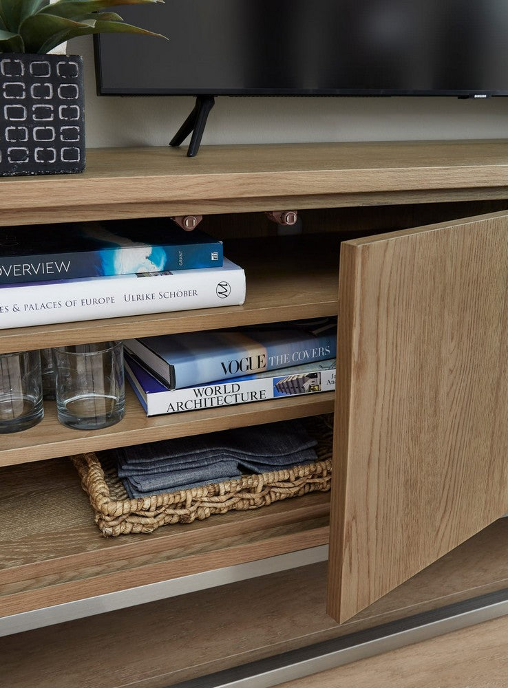Modus Furniture - One Coastal Modern 84 inch TV Console in Bisque - JVLH262L view 4