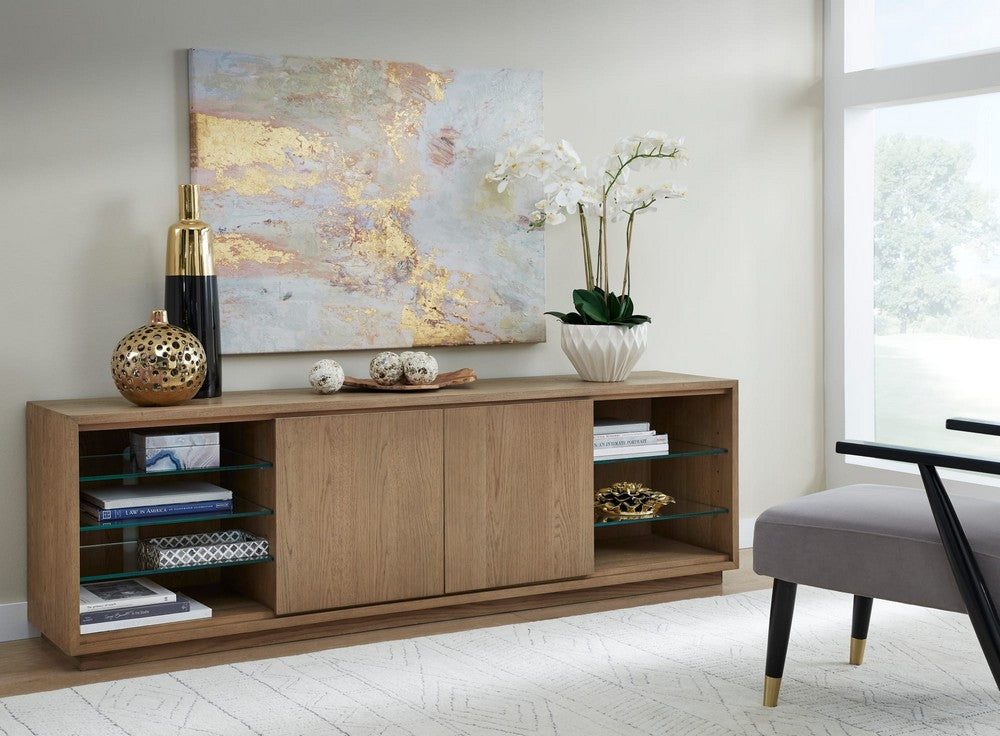 Modus Furniture - One Coastal Modern 84 inch TV Console in Bisque - JVLH262L view 5