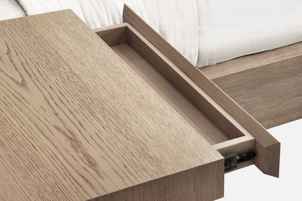 Modus Furniture - One Coastal Modern California King-size Live Edge Wall Bed with Floating Nightstands in Bisque - JVLHJ6 view 9