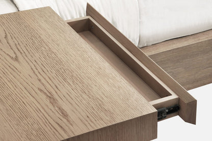 Modus Furniture - One Coastal Modern California King-size Live Edge Wall Bed with Floating Nightstands in Bisque - JVLHJ6 view 9
