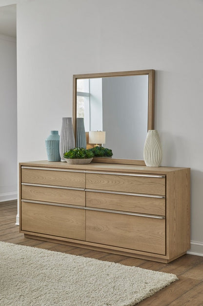 Modus Furniture - One Coastal Modern Dresser Mirror in Bisque - JVLH83 view 3