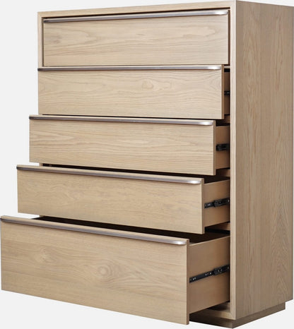 Modus Furniture - One Coastal Modern Five Drawer Chest in Bisque - JVLH84 view 3