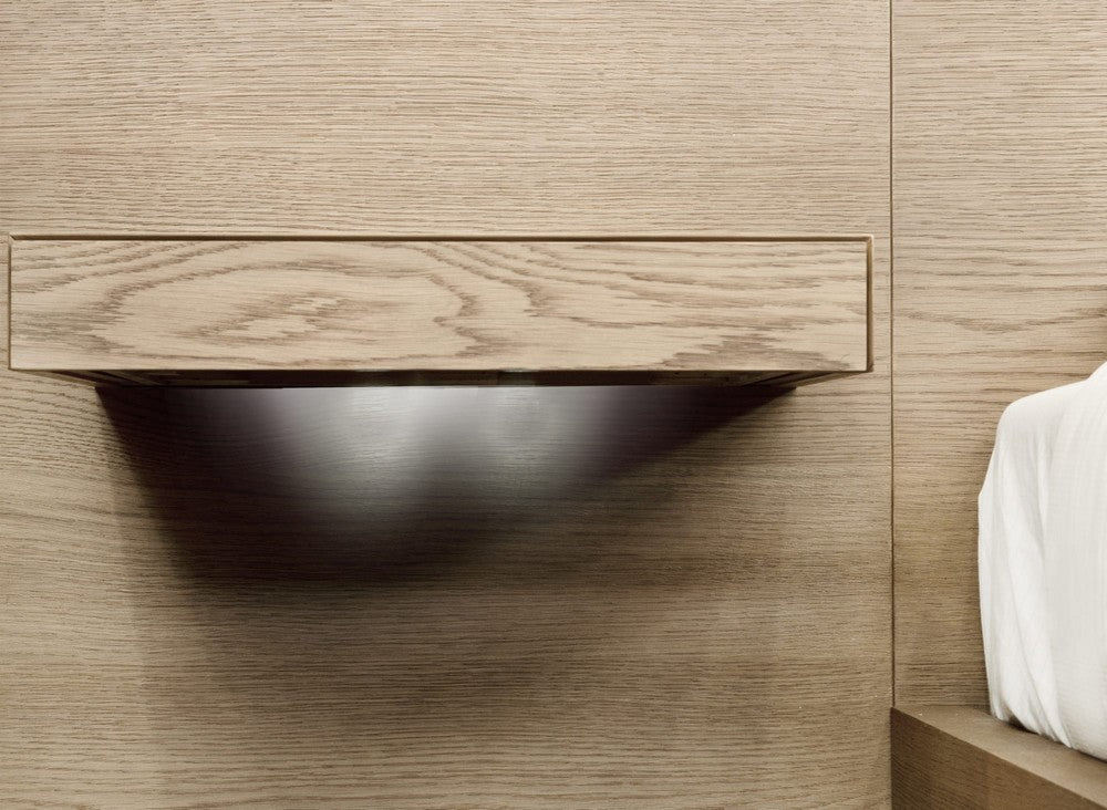 Modus Furniture - One Coastal Modern Full-size Live Edge Wall Bed with Floating Nightstands in Bisque - JVLHJ4 view 8