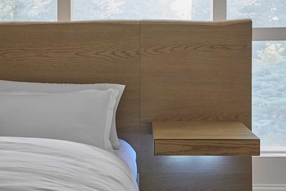 Modus Furniture - One Coastal Modern Queen-size Live Edge Wall Bed with Floating Nightstands in Bisque - JVLHJ5 view 10