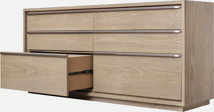 Modus Furniture - One Coastal Modern Six Drawer Dresser in Bisque - JVLH82 view 3