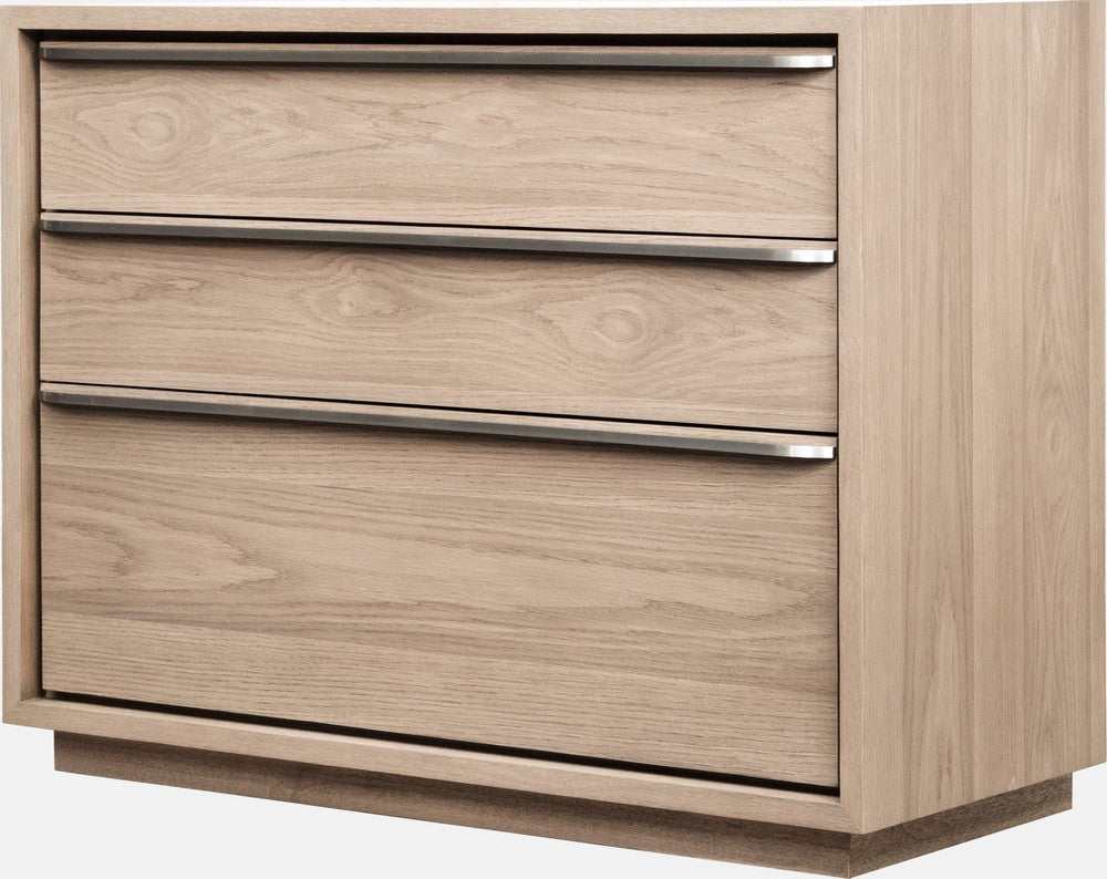 Modus Furniture - One Coastal Modern Three Drawer USB-charging Nightstand in Bisque - JVLH81B view 1