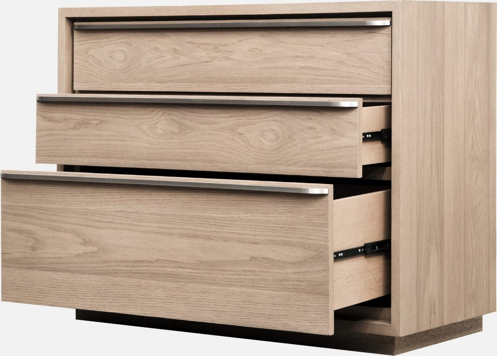 Modus Furniture - One Coastal Modern Three Drawer USB-charging Nightstand in Bisque - JVLH81B view 3