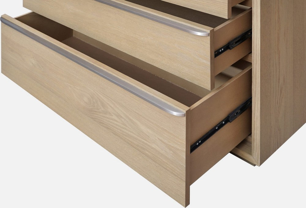 Modus Furniture - One Coastal Modern Three Drawer USB-charging Nightstand in Bisque - JVLH81B view 5