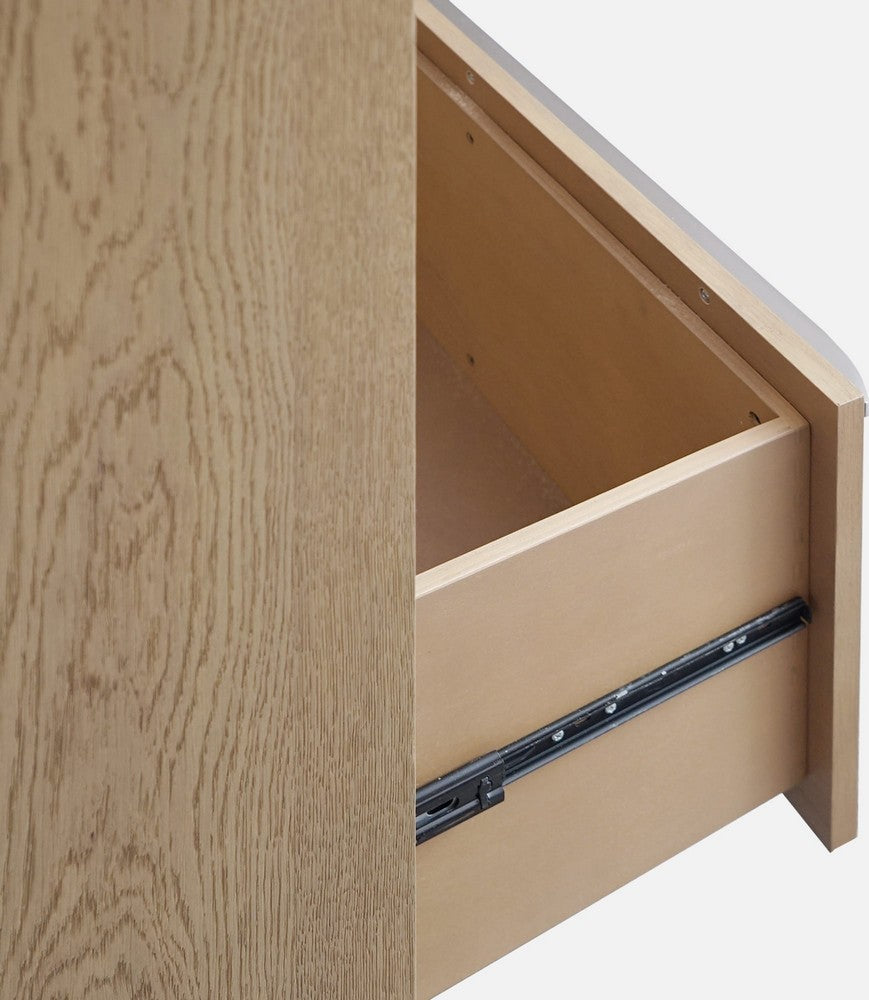 Modus Furniture - One Coastal Modern Three Drawer USB-charging Nightstand in Bisque - JVLH81B view 8