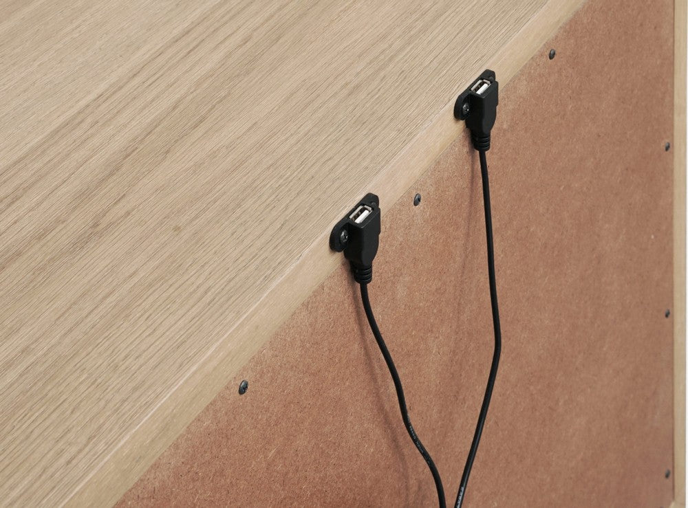 Modus Furniture - One Coastal Modern Three Drawer USB-charging Nightstand in Bisque - JVLH81B view 9
